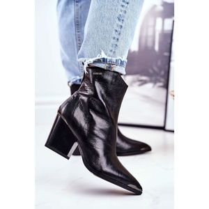 Women’s Boots On High Heel Leather Big Star Black GG274919 vyobraziť