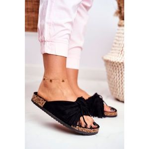 Women's Flip-flops Black Tassels Marina vyobraziť