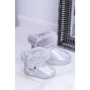 Warm Children's Snow Boots With Fur Silver JellyBeans vyobraziť