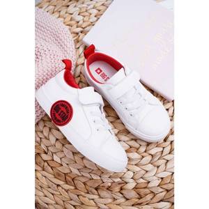 Children's Sneakers With Velcro Big Star FF374088 White-Red vyobraziť