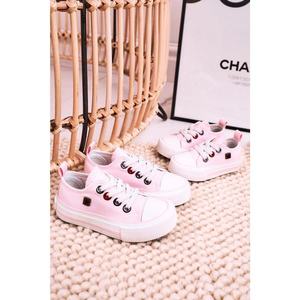 Children's Classic Low Sneakers BIG STAR HH374093 Pink vyobraziť