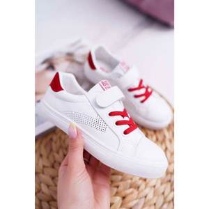 Children's Sneakers With Velcro Big Star DD374106 White-Red vyobraziť