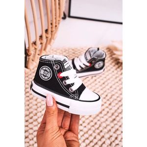 Children's High Sneakers With A Zipper BIG STAR HH374188 Black vyobraziť