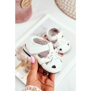 Child's Sandals For Girls White Leather Maentra vyobraziť