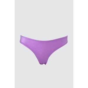 Trendyol Purple Textured Normal Waist Bikini bottom vyobraziť