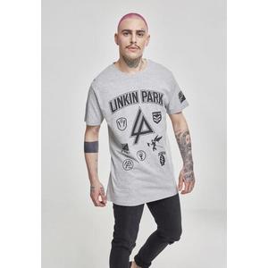 MERCHCODE Pánske tričko Linkin Park Patches Tee Farba: heather grey, Veľkosť: S vyobraziť