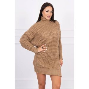 Sweater Turtleneck dress cappuccino vyobraziť