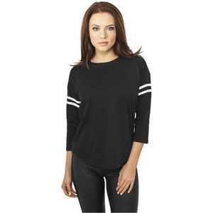 Dámske čierne tričko Urban Classics Ladies Sleeve Striped L/S Tee Pohlavie: dámske, Velikost: 3XL vyobraziť
