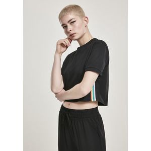 Dámske tričko Urban Classics Ladies Multicolor Side Taped Tee čierne Pohlavie: dámske, Velikost: XL vyobraziť
