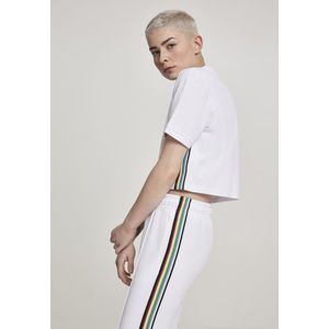 Dámske tričko Urban Classics Ladies Multicolor Side Taped Tee biela Pohlavie: dámske, Velikost: XL vyobraziť