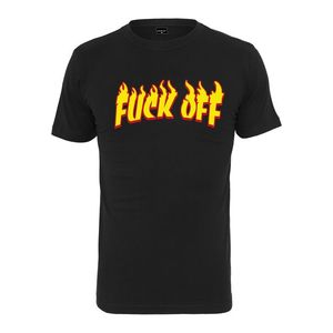 Pánske tričko MR.TEE Fuck Off Flames Tee Farba: black, Veľkosť: S vyobraziť