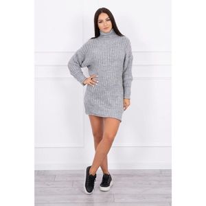 Sweater Turtleneck dress gray vyobraziť