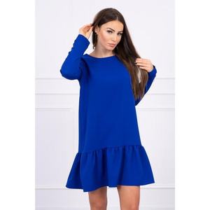 Dress with a flounce mauve-blue vyobraziť