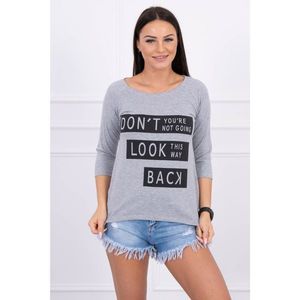 A blouse - Don't Look Back, gray melange vyobraziť