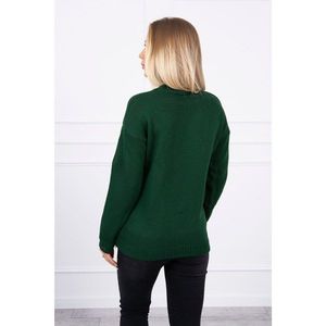 Sweater with a turtleneck green vyobraziť