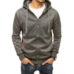 Men´s zipped hooded sweatshirt dark gray BX4916 vyobraziť