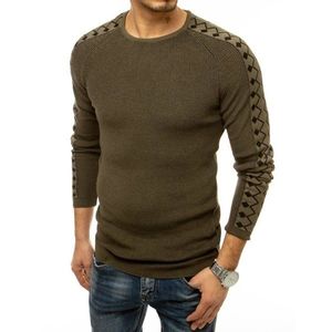 Khaki men´s pullover sweater WX1584 vyobraziť