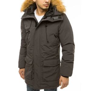 Gray men´s winter hooded jacket TX3607 vyobraziť