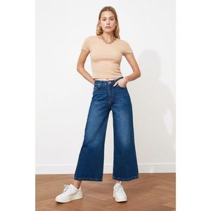 Trendyol Navy Blue High Waist Culotte Jeans vyobraziť