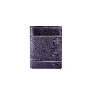 Black leather wallet for a man with embossing vyobraziť