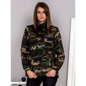 Military-patterned jacket with pockets vyobraziť