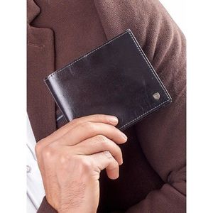 Elegant small black leather wallet vyobraziť
