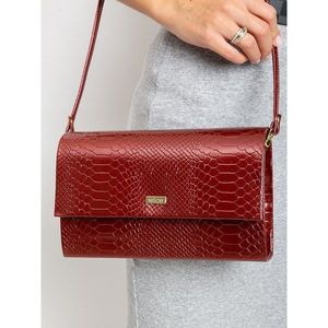 Lacquered clutch bag with animal patterns, burgundy vyobraziť