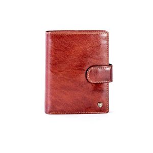 Brown leather wallet with a latch vyobraziť