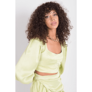 BSL Lime green blouse with long sleeves vyobraziť