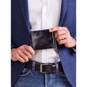 Black wallet for men with cobalt module vyobraziť