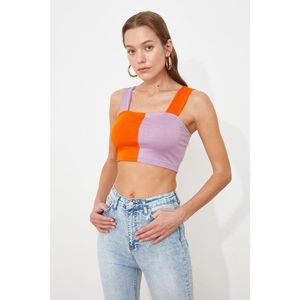 Trendyol Multicolored Crop Knitted Blouse vyobraziť