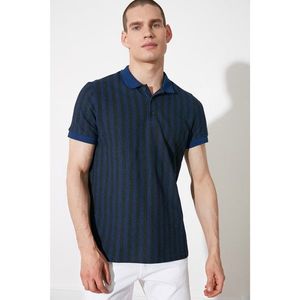 Trendyol Anthracite Men's Regular Fit Short Sleeve Printed Polo T-shirt vyobraziť