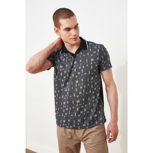 Trendyol Anthracite Men's Regular Fit Short Sleeve Jacquard Polo T-shirt vyobraziť