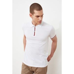 Trendyol White Men's Regular Fit Short Sleeve Polo Neck T-shirt vyobraziť