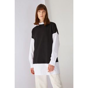 Trendyol Black Knitted Inside Shirt and Out Tunic vyobraziť