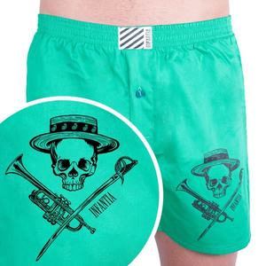 Men's shorts Infantia green with print PTKG26 vyobraziť