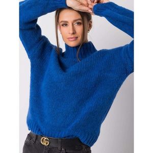 Ladies´ dark blue turtleneck sweater vyobraziť