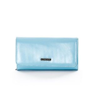 Light blue women´s wallet made of natural leather vyobraziť