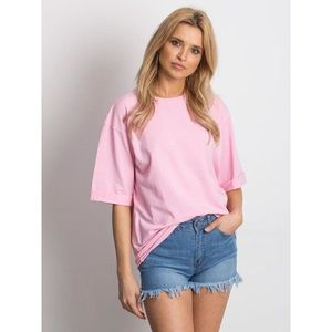 Plain cotton pink blouse vyobraziť
