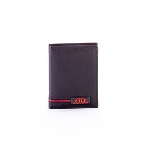 Black wallet for a man with a red emblem vyobraziť
