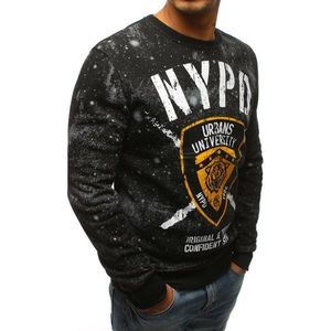 Black men's sweatshirt with print BX3599 vyobraziť