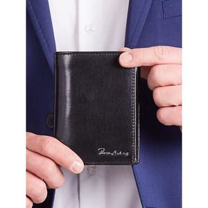 Vertical wallet for a man in black leather vyobraziť