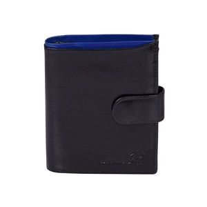 Black and blue leather wallet for a man with a clasp vyobraziť