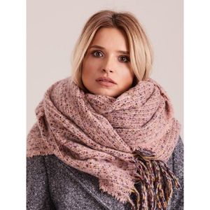 Women´s scarf with fringes pink vyobraziť