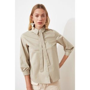 Trendyol Mink Binding Detail Shirt vyobraziť