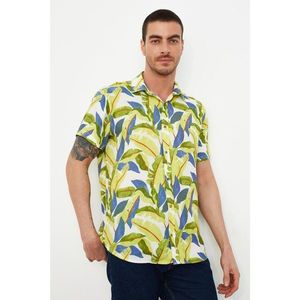 Trendyol MulticolorEd Men's Regular Fit Short Sleeve Shirt Collar Tropical Shirt vyobraziť