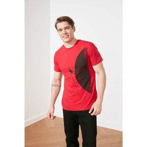 Trendyol Red Men's Regular Fit Printed Short Sleeve T-Shirt vyobraziť