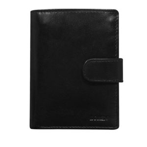 Black men´s leather wallet with a clasp vyobraziť