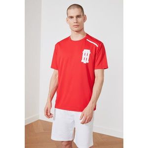 Trendyol Red Men's Regular Fit Bike Collar Short Sleeve T-Shirt vyobraziť