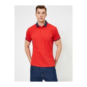 Koton Men's Red Polo Neck T-Shirt vyobraziť